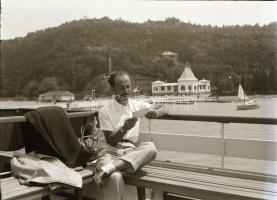 cca 1940 Balatoni negatívok és pozitív képek, Bónis László hagyatékában őrzött 10 db szabadon felhas...