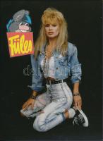 1989 Rigó Róbert vintage műtermi fotója, a Füles címlapterve, feliratozva, 24x18 cm