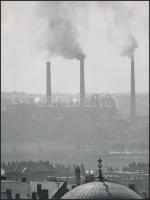 1966 Schwanner Endre: Pécs, feliratozott vintage fotóművészeti alkotás, 24x18 cm