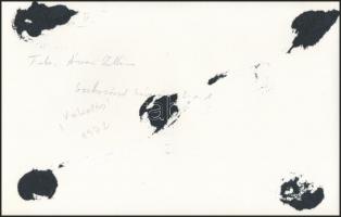 1972 Árvai Zoltán: Vakolás, feliratozott vintage fotóművészeti alkotás, 15,5x24 cm