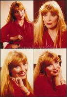 cca 1974 Bencze Ilona színésznőről készült fotósorozat, 7 db vintage fotó, 13x9 cm