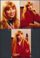 cca 1974 Bencze Ilona színésznőről készült fotósorozat, 7 db vintage fotó, 13x9 cm