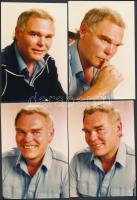 cca 1974 Lőte Attila színészről készült fotósorozat, 8 db vintage fotó, 13x9 cm