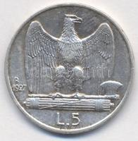 Olaszország 1927R 5L Ag "III. Viktor Emánuel" T:2
Italy 1927R 5 Lire Ag "Vittorio Em...
