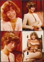 cca 1974 Sulyovszky Szilvia színésznőről készült fotósorozat, 10 db vintage fotó, 13x9 cm