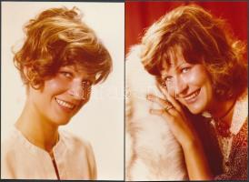 cca 1974 Sulyovszky Szilvia színésznőről készült fotósorozat, 10 db vintage fotó, 13x9 cm