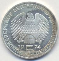 NSZK 1974F 5M Ag "25 éves az Alkotmány" T:2
FRG 1974F 5 Mark Ag "25th Anniversary - ...