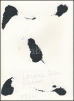 1972 Lelesz Péter: Sikátor, feliratozott vintage fotóművészeti alkotás, 24x18 cm