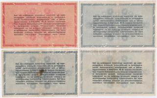 1946. 10db-os adópengő tétel 10.000AP (3x) + 100.000AP (3x) + 500.000AP (3x) + 1.000.000AP T:II-,III