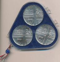 1977. 200Ft Ag 3xklf "Festők II. / Mányoki, Rippl-Rónai, Csontváry" sor, eredeti plombált ...