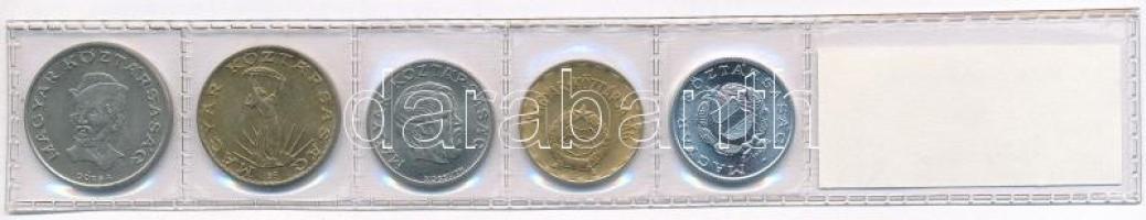 1990. 1Ft-20Ft 5xklf db, kiadatlan forgalmi sor laminált fóliatokban, "Magyar Köztársaság"...