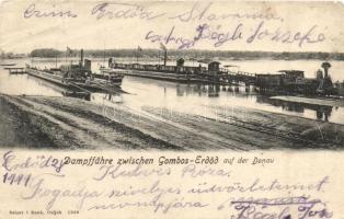 Dálya, Dalj; Gőzkomp Gombos és Erdőd között, Selzer i Rank / steam ferry (b)