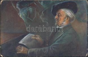 4 db RÉGI képeslap, zenészek, vegyes minőség / 4 old postcards, musicians, mixed quality