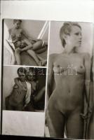 cca 1972 Akt reprók magazinokból, 32 db negatív tároló tasakban, 24x26 mm