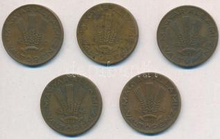 1946. 20f Cu-Al + 1947. 20f Cu-Al (2x) + 1948. 20f Cu-Al + 1950. 20f Cu-Al T:2,2-