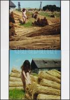 cca 1980 Nádazónak egy szem lánya, 4 finoman erotikus fénykép, korabeli negatívokról készült mai nag...