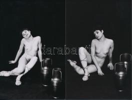 cca 1974 Szandi fogságában, 8 db finoman erotikus fénykép, korabeli negatívokról készült mai nagyítá...