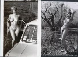 cca 1978 Független nők szabadsága, 4 db finoman erotikus fénykép, korabeli negatívokról készült mai ...