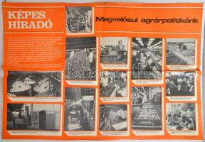 cca 1970 Képes Híradó plakátok: 5 db., 97x66 cm, és 70x100 cm közötti méretben, változó minőségben