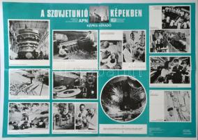 cca 1970 Képes Híradó plakátok: 5 db., 97x66 cm, és 70x100 cm közötti méretben, változó minőségben