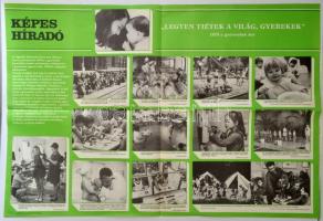 cca 1970 Képes Híradó plakátok: 5 db., 97x66 cm, és 70x100 cm közötti méretben, változó minőségben