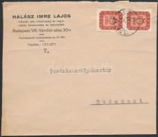 (18. díjszabás) 2. súlykategóriás helyi levél Milpengős 200mP párral bérmentesítve (szétnyitott boríték), Inflation cover