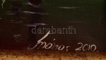 Mónos Jenő (1959-): Nyugalomban. Olaj, vászon, jelzett, keretben, 40×30 cm