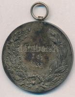 1933. "Phőbus Sport Egyesület / Férfi páros I. díj 1933" jelzett Ag díjérem füllel "H...