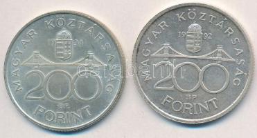 1992-1994. 200Ft Ag "MNB", "Deák" (2x) T:2
Adamo F13, F13.1