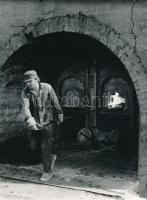 cca 1975 Mészégető, vintage fotó, 24x18 cm