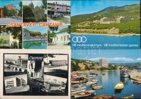 47 db MODERN jugoszláv városképes lap a 60-as évektől / 47 modern Yugoslavian town-view postcards from the 60&#039;s