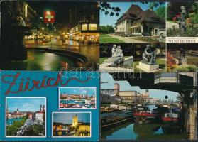 56 db MODERN svájci városképes lap a 60-as évektől / 56 modern Swiss towvn-view postcards from the 60s