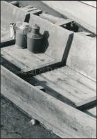 cca 1970 Krisch Béla pecséttel jelzett vintage fotóművészeti alkotása, 29x20 cm