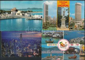 31 db MODERN tengerentúli, görög, török városképes lap, sok Hong Kong-i / 31 modern overseas, Greek and Turkish town-view postcards, many Hong Kong