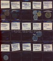 Érdekes hagyaték tétel összesen 204db (pár db duplával) világpénz gyűjtemény benne 204db Európa több...