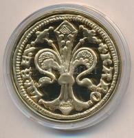 DN "A legértékesebb magyar érmék - Károly Róbert aranyforintjának replikája" aranyozott Cu...