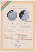 Fritz Mihály (1947-) 2013. "Kölcsey Ferenc Himnusza 190 éves" ezüstözött Cu emlékérem, tan...
