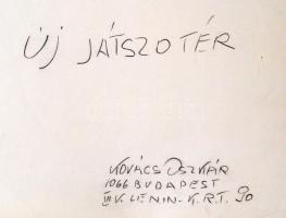 cca 1980 Budapest, új játszótér, Kovács Oszkár feliratozott fotója, 30x40 cm