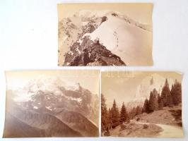 cca 1900 Alpesi hegyek nagyméretű fotók: Grossglockner, Ortler össz 7 db / The Alps large 7 photos  ...