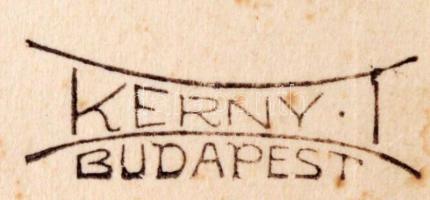 cca 1930 Kerny István (1879-1963): Balatoni vitorlás, pecséttel jelzett vintage fotóművészeti alkotá...