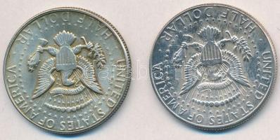 Amerikai Egyesült Államok 1967-1969D 1/2$ Ag "Kennedy" (2x), egyik tanúsítvánnyal T:2 USA ...