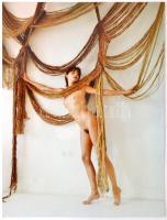 cca 1985 Életfonalak, Menesdorfer Lajos feliratozott vintage fotóművészeti alkotása, 40x30 cm