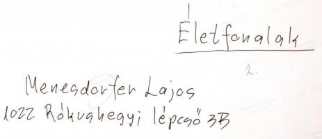 cca 1985 Életfonalak, Menesdorfer Lajos feliratozott vintage fotóművészeti alkotása, 40x30 cm