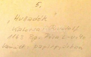 cca 1965 Kalocsai Rudolf: Hulladék, feliratozott vintage fotóművészeti alkotás a környezeti ártalmak...