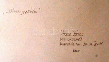 cca 1965 Vincze János: Dinnyevásár (Kecskeméten), feliratozott vintage fotóművészeti alkotás, 38,5x2...