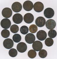 Franciaország / Második Császárság 1854-1862. 5c Br "III. Napóleon" (10x) + 1853-1863. 10c...