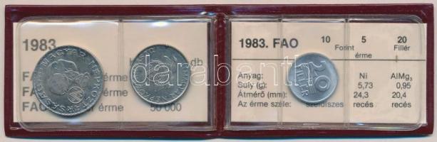 1983. "FAO" sor 20Ft, 5Ft, 10Ft eredeti plasztikcsomagolásban, tanúsítvánnyal T:BU