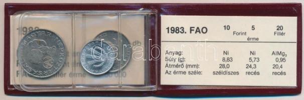 1983. "FAO" sor 20Ft, 5Ft, 10Ft eredeti plasztikcsomagolásban, tanúsítvánnyal T:BU