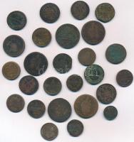 Ausztria 1760-1868. vegyes rézpénz tétel ~195g súlyban, közte kevés magyar érme T:2-3- patina, ph.
...