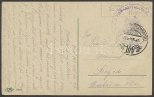 Tábori posta képeslap &quot;K.u.k. PIONIERBATAILLON&quot; + &quot;TP 109&quot;, Austria-Hungary Field postcard